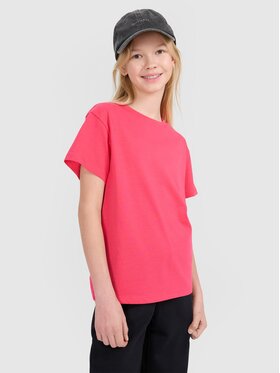 4F 4F T-Shirt 4FJWSS25TTSHF2326-55S Różowy Oversize