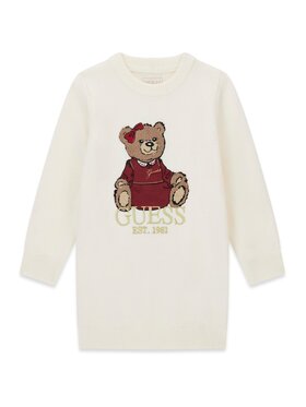 Guess Guess Trikotāžas kleita K6BK08 Z1308 Krēmkrāsas Regular Fit