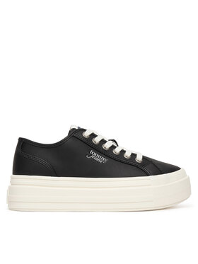 Tommy Jeans Tommy Jeans Αθλητικά Tjw Flatform Sneaker Ltr EN0EN02964 Μαύρο