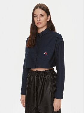 Tommy Jeans Tommy Jeans Hemd Badge DW0DW17345 Dunkelblau Relaxed Fit