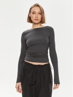 Gina Tricot Gina Tricot Blúz 21146 Szürke Slim Fit