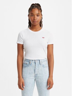 Levi's® Levi's® Тишърт Ribbed Baby 37697-0000 Бял Classic Fit