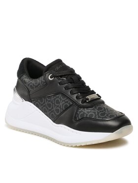 Calvin Klein Calvin Klein Laisvalaikio batai Chunky Intern Wedge Lace Up- Mono HW0HW01439 Juoda