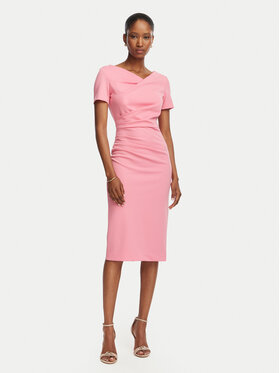 Rinascimento Rinascimento Коктейлна рокля CFC0129420003 Розов Slim Fit