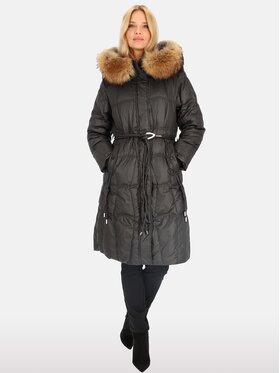 Perso Perso Kurtka damska BLH241002FXR Czarny Regular Fit
