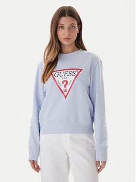 Guess Guess Mikina W2YQ16 KBA11 Modrá Regular Fit