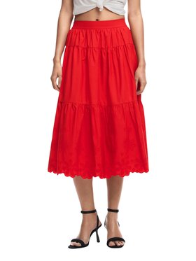 Desigual Desigual Gonna midi Fal tolstoi Rosso Regular Fit