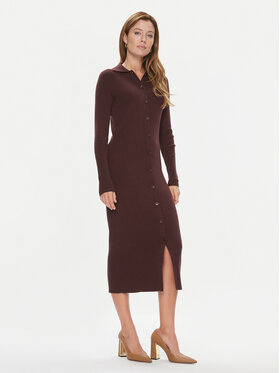 Calvin Klein Calvin Klein Трикотажна сукня K20K206021 Бордовий Regular Fit