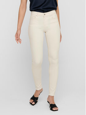 ONLY ONLY Džinsi 15218655 Écru Skinny Fit