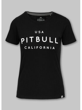 PITBULL PITBULL T-Shirt Koszulka damska USA CAL XL Czarny Regular Fit