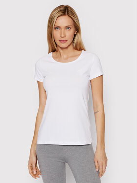 4F 4F T-Shirt H4L22-TSD350 Biały Regular Fit