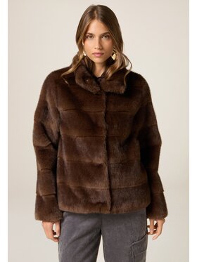 Oltre Oltre Cappotto 8719R001286N032 Marrone Boxy Fit