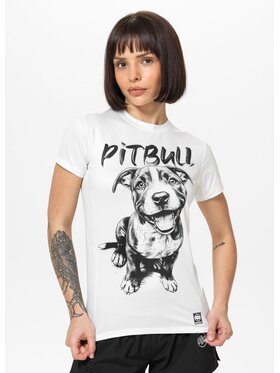 PITBULL PITBULL T-Shirt Koszulka sportowa damska Mesh PUPPY XS Biały Regular Fit