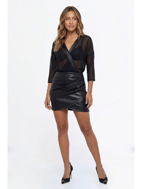 FIGL FIGL Bluzka M1364 Czarny Regular Fit