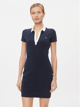 Tommy Jeans Tommy Jeans Повсякденна сукня DW0DW17410 Cиній Slim Fit