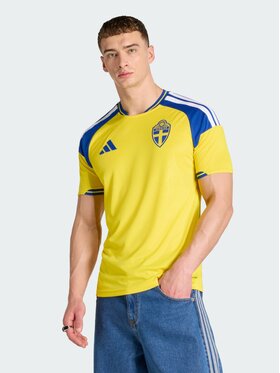 adidas adidas Koszulka techniczna Sweden 26 Home Jersey Żółty Slim Fit