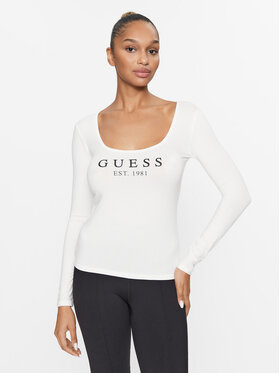 Guess Guess Bluse Carrie O2BM31 KBBU1 Écru Regular Fit