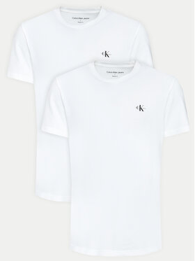 Calvin Klein Jeans Calvin Klein Jeans Komplet 2 t-shirtów Monologo J30J320199 Biały Regular Fit