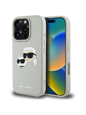 KARL LAGERFELD KARL LAGERFELD Etui na telefon Rubber Double Heads Beżowy