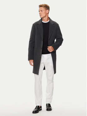 Tommy Hilfiger Tommy Hilfiger Вовняне пальто MW0MW36611 Сірий Regular Fit