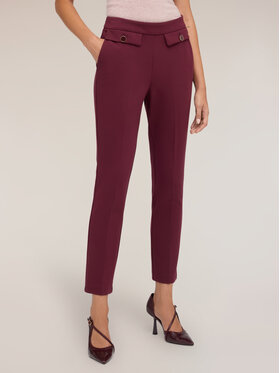 Motivi Motivi Spodnie materiałowe P05JQ004851N036 Bordowy Slim Fit