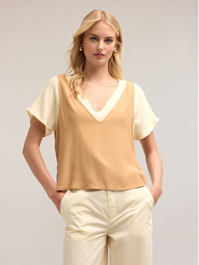 Motivi Motivi Blusa 2704Q001861N0S2 Écru Regular Fit