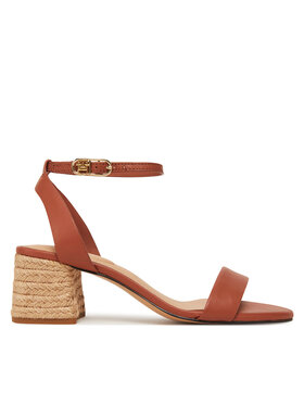 Tommy Hilfiger Tommy Hilfiger Espadrilky Leather Ankle Strap Espad Sandal FW0FW08533 Hnědá