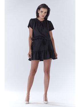 Awama Awama Sukienka codzienna A180 Czarny Basic Fit