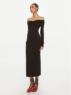 ROTATE ROTATE Kokteilinė suknelė Pippi 113026100 Juoda Slim Fit