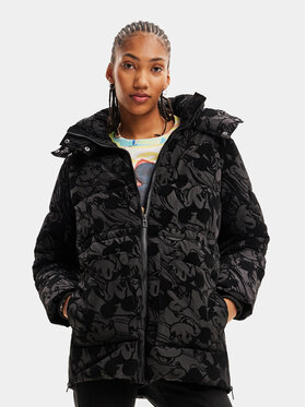 Desigual Desigual Geacă din puf 23WWEWB2 Negru Regular Fit
