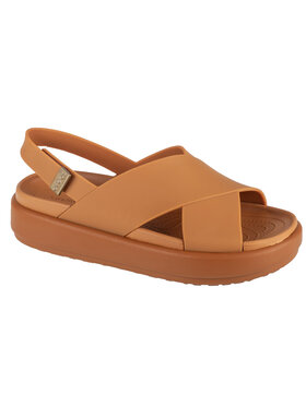 Crocs Crocs Sandały Crocs Brooklyn Luxe Cross Strap Brązowy