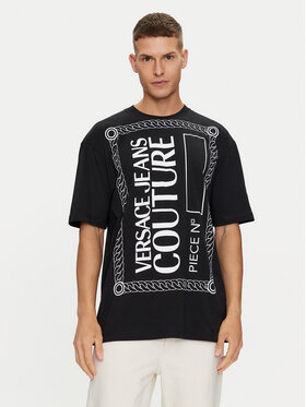 Versace Jeans Couture Versace Jeans Couture Tricou 76GAHE04 Negru Regular Fit