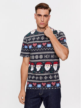 Jack&Jones Jack&Jones T-Shirt 12246604 Granatowy Standard Fit