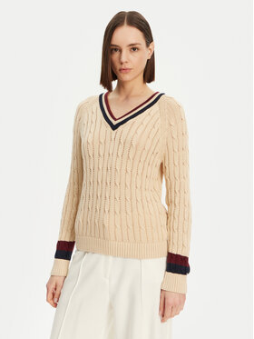 Tommy Hilfiger Tommy Hilfiger Pullover Varsity WW0WW43972 Beige Regular Fit