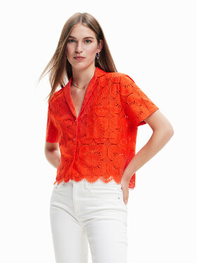 Desigual Desigual Srajca Preston 23SWCW09 Oranžna Regular Fit