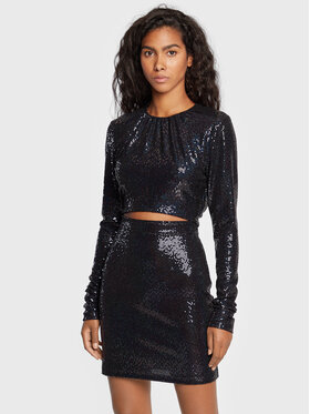 MSGM MSGM Kokteiļkleita 3341MDA06 227628 Melns Slim Fit