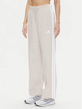 adidas adidas Dressipüksid Essentials 3-Stripes JW9215 Beež Regular Fit
