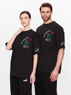 Puma Puma T-shirt Unisex Uptown Graphic 537972 Noir Relaxed Fit