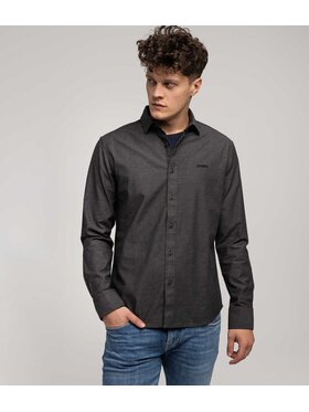 Lee Cooper Lee Cooper Koszula LIAM DOBBY Szary Slim Fit