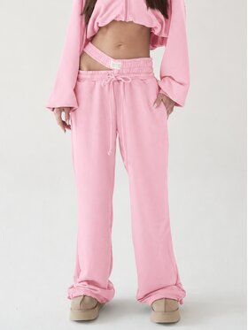 MissDenim MissDenim Spodnie dresowe Double Belt Sweatpants Różowy Oversize