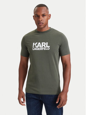 KARL LAGERFELD KARL LAGERFELD Tricou 755780 564235 Verde Regular Fit