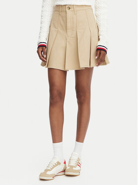 Tommy Jeans Tommy Jeans Πλισέ φούστα DW0DW23149 Μπεζ Regular Fit