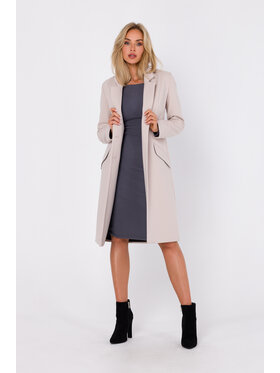 Made of Emotion Made of Emotion Kabát M758 Béžová Modern Fit
