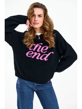 NAOKO NAOKO Sweter The End Czarny Regular Fit
