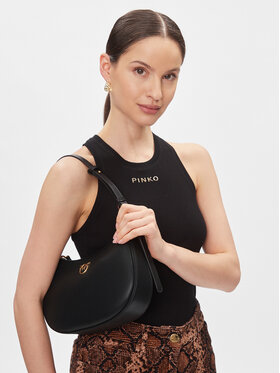PINKO Pinko Kabelka Half Moon Mini Fl . PE 24 PLTT 102790 A0F1 Černá