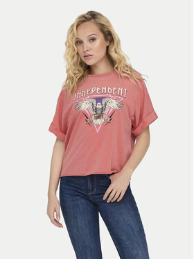ONLY ONLY T-Shirt Lucy 15316637 Różowy Regular Fit