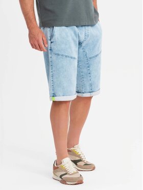 Ombre Ombre Szorty jeansowe OM-SRDS-0135 Niebieski Regular Fit