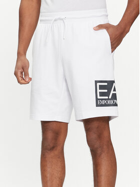 EA7 Emporio Armani EA7 Emporio Armani Sportske kratke hlače 3DPS63 PJ05Z 1100 Bijela Regular Fit