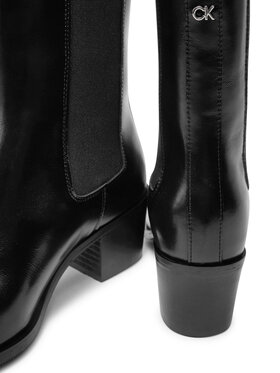 Calvin Klein Čizme Heel Cowboy HW0HW02315 Crna