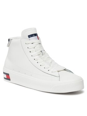 Tommy Jeans Tommy Jeans Sneakersy Tjw Vulc Leather Plat Mc EN0EN02285 Biały